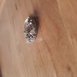 Silver crown ring